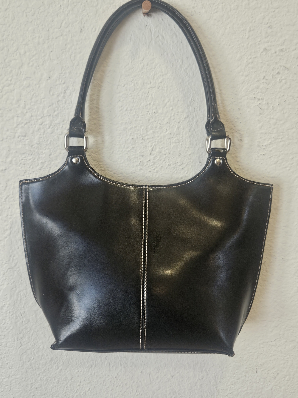 Vintage Y2K Wilsons Leather Structured Crescent Hobo Shoulder Bag